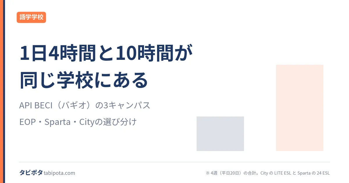 API BECIの選び方｜1日4時間と10時間が同じ学校にある理由