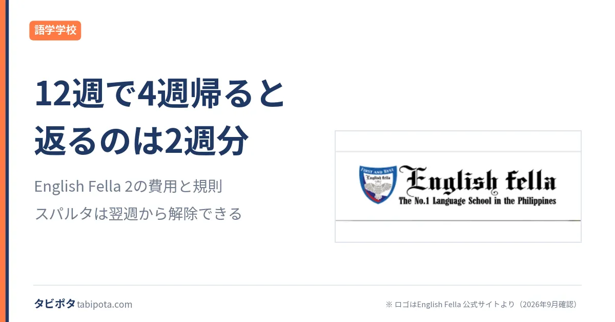 English Fella 2の費用と規則｜スパルタを翌週から解除できる仕組み