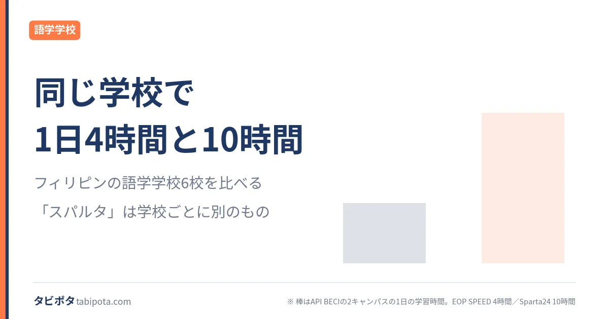 フィリピンの語学学校6校を比べる｜スパルタという言葉で選べない理由
